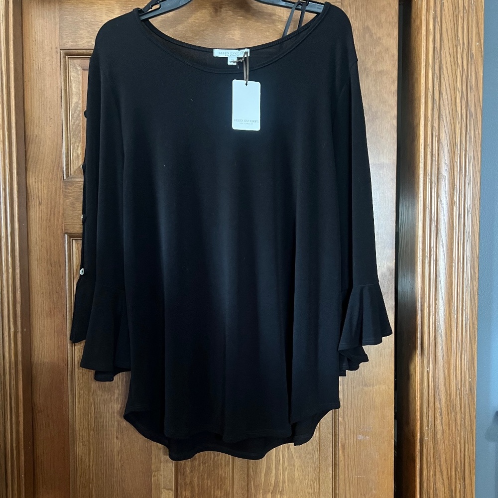 Green Envelope Los Angelos Blouse - Dressy